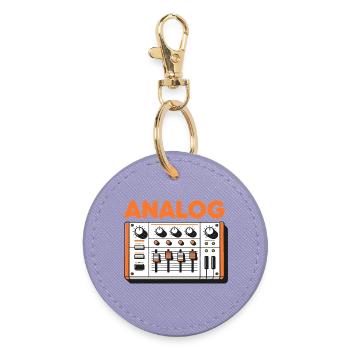 Mixer audio analogique Rétro Soundboard Graphic - Porte-clés rond - lavande - Devant