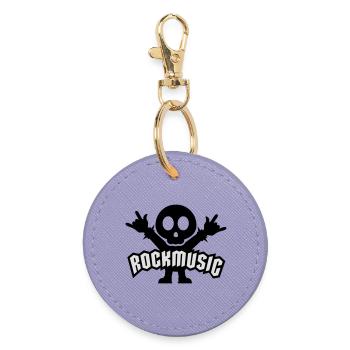 rock music heavy metal - Round Keyring - lavender - Front
