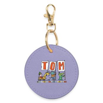 C’est l’anniversaire de TOM - Porte-clés rond - lavande - Devant