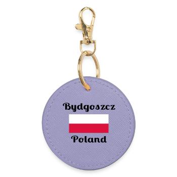 Bydgoszcz Polen - Stilvolle Drucke - Runder Schlüsselanhänger - Lavendel - Vorne