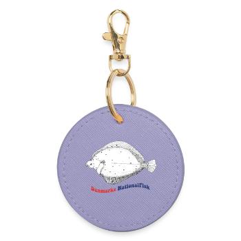 Dänemarks nationale Fisch-Rüben-Spaette - Runder Schlüsselanhänger - Lavendel - Vorne