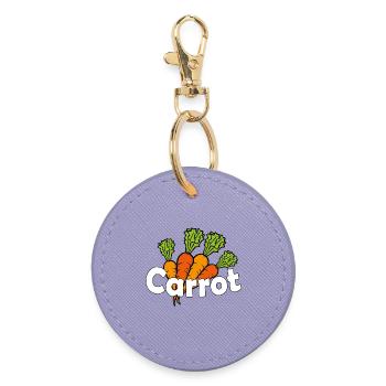 CARROT - Round Keyring - lavender - Front