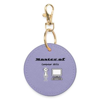 Master en informatique - Porte-clés rond - lavande - Devant