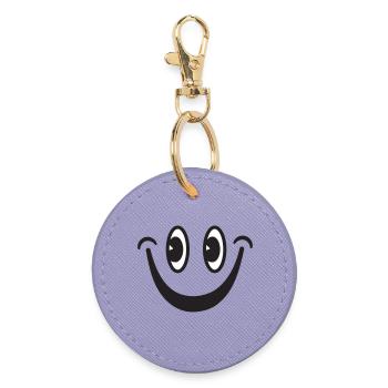 Smiling Face - Round Keyring - lavender - Front
