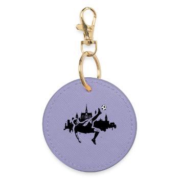 Football overhead kick Cologne - Round Keyring - lavender - Front