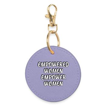 Befähigte Frauen stärken Frauen - Runder Schlüsselanhänger - Lavendel - Vorne