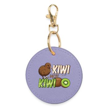 Kiwi Not Kiwi Animal Kiwi Fruit Neuseeland - Runder Schlüsselanhänger - Lavendel - Vorne