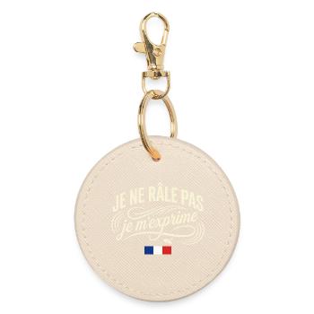 Je Ne Râle Pas Je M'exprime Béret France - Porte-clés rond - huître - Devant