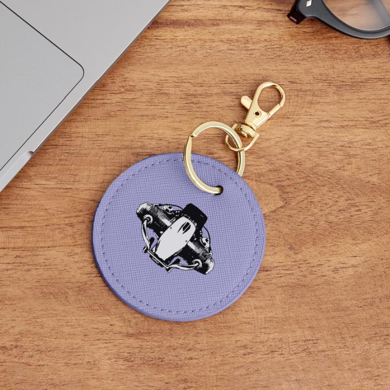 2 Ventil Boxermotor Runder Schlüsselanhänger