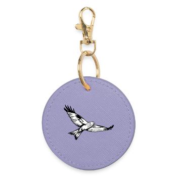 Red kite - Round Keyring - lavender - Front