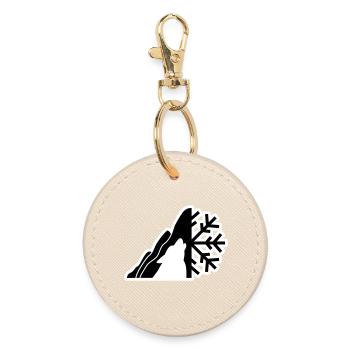 Logo de la montagne - Porte-clés rond - huître - Devant