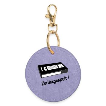 Zurueckgespult - Runder Schlüsselanhänger - Lavendel - Vorne