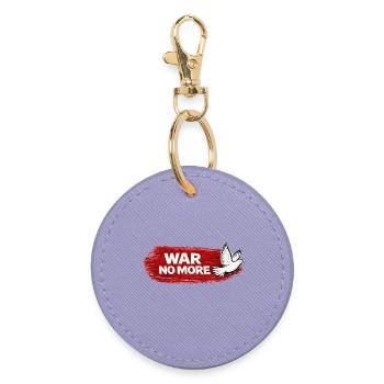 War No More – Sticker Peace & Humanity - Round Keyring - lavender - Front