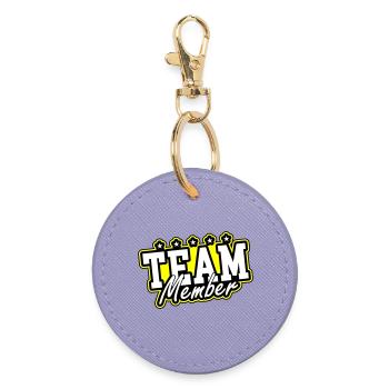 Team Member - Round Keyring - lavender - Front