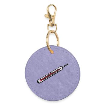 Un thermomètre à mercure - Porte-clés rond - lavande - Devant