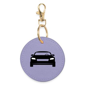 Voiture de sport - Porte-clés rond - lavande - Devant