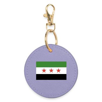 Syrian flag - Round Keyring - lavender - Front
