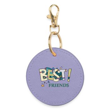 Best Friends  - Runder Schlüsselanhänger - Lavendel - Vorne