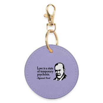 Love is just a temporary psychosis - Sigmund Freud - Porte-clés rond - lavande - Devant