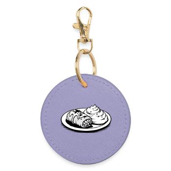 Golubzi cabbage wrap with mashed potatoes - Round Keyring - lavender - Front