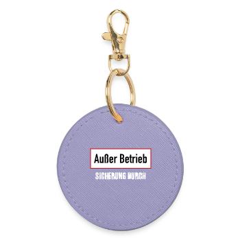 Sicherung durch - Runder Schlüsselanhänger - Lavendel - Vorne