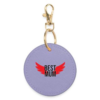 Meilleure Maman - Fête des Mères - Porte-clés rond - lavande - Devant