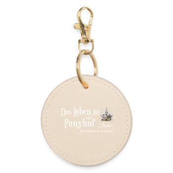 Lindau, Lac de Constance, La vie est une ferme à poneys, Dessin - Porte-clés rond - huître - Devant