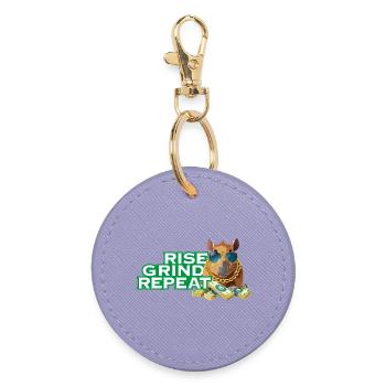 S’élever, se battre, répéter - motivation à Capybara Hustle - Porte-clés rond - lavande - Devant