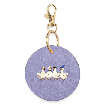Quackquartet with style - Round Keyring - lavender - Front