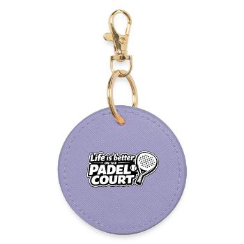 La vie est meilleure sur le terrain de padel - Porte-clés rond - lavande - Devant