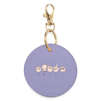Sign language - Round Keyring - lavender - Front