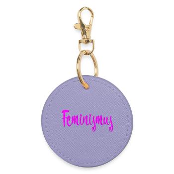 Feminismus - Runder Schlüsselanhänger - Lavendel - Vorne