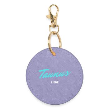 Taunusliebe goes 80s (with white) - Round Keyring - lavender - Front