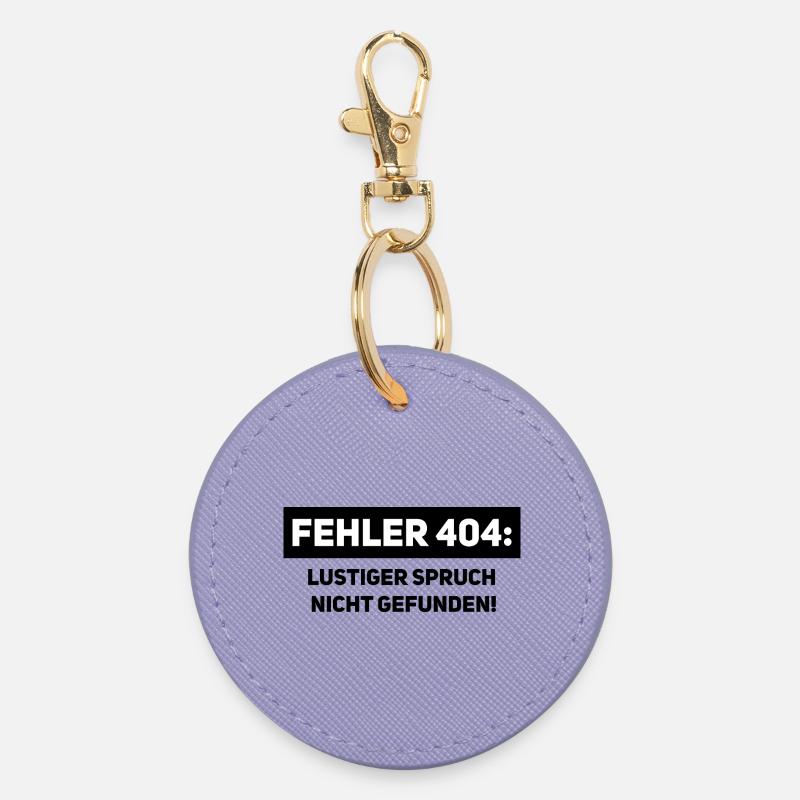 Fehler 404 – Lustiger Informatiker Spruch - Runder Schlüsselanhänger - Lavendel