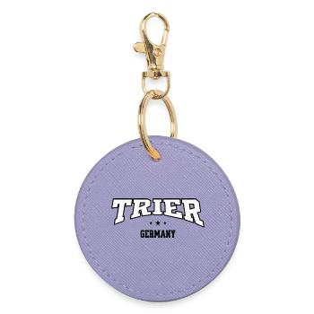 Trier Souvenir Shirt – Vintage Style College - Runder Schlüsselanhänger - Lavendel - Vorne