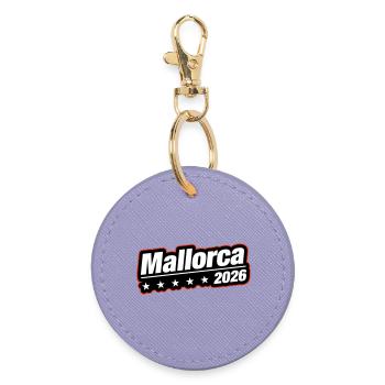 Mallorca 2026 - Runder Schlüsselanhänger - Lavendel - Vorne