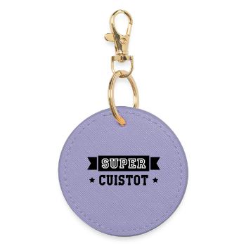 Super Chef - Kitchen - Cook - Round Keyring - lavender - Front