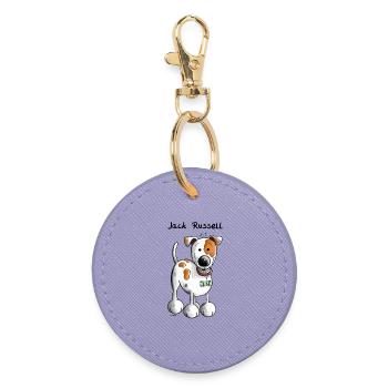Jack Russell Terrier - Round Keyring - lavender - Front