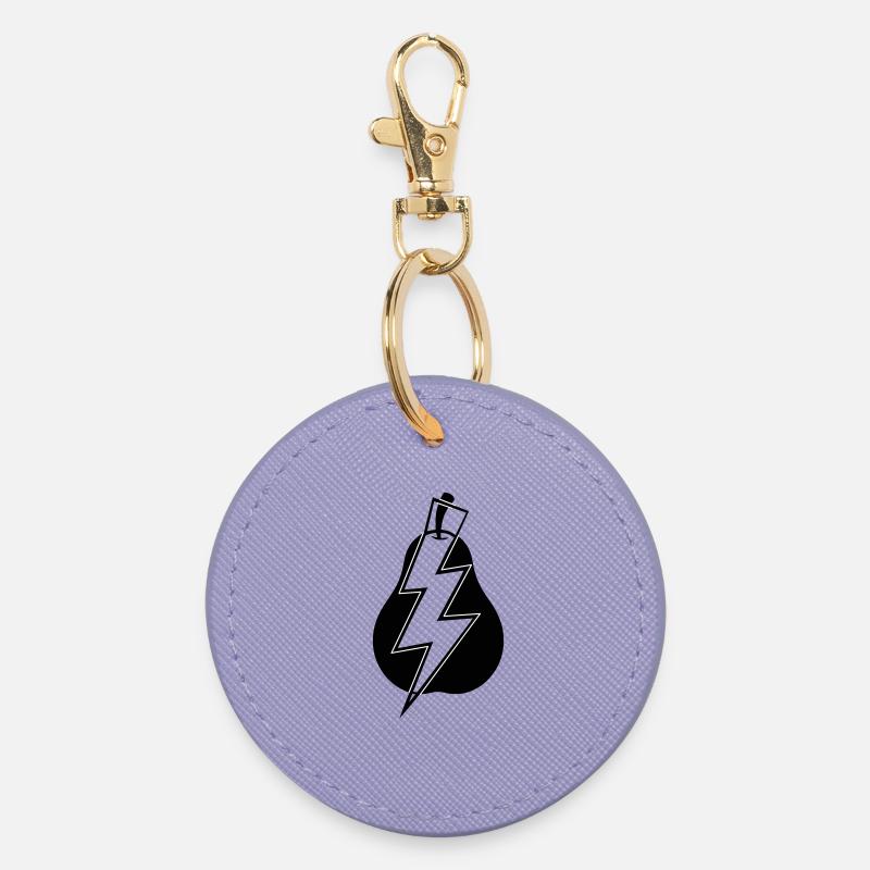 Lightning Bulb Verbal Wit Pun Funny Pullover Hoodie - Round Keyring - lavender