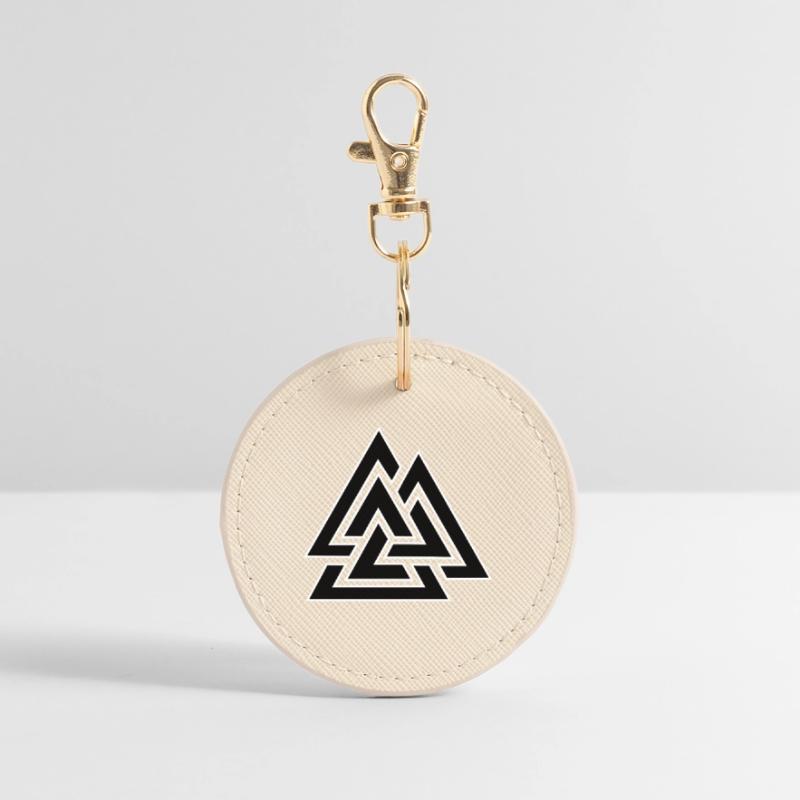 Triangular intertwined pattern Round Keyring