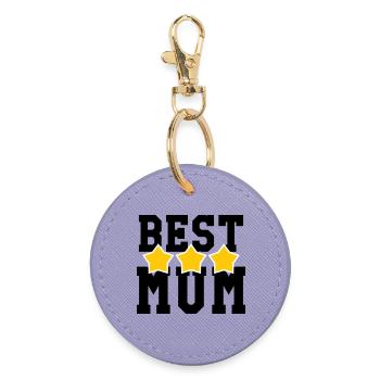 Meilleure Maman - Fête des Mères - Porte-clés rond - lavande - Devant