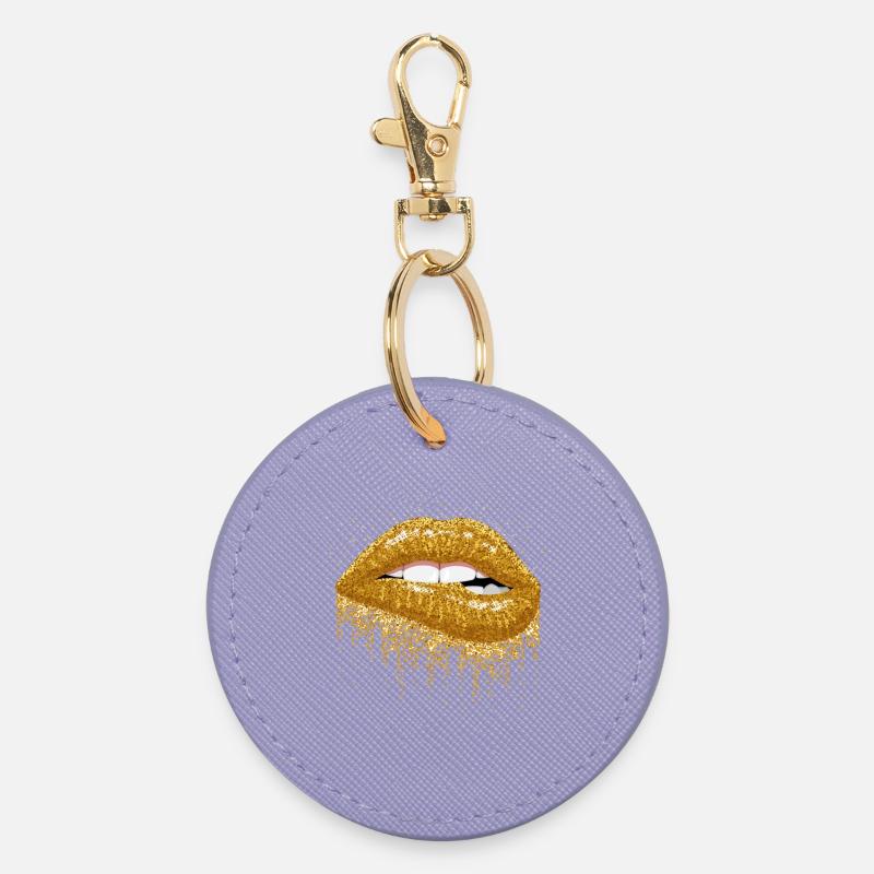 Goldenlips - Round Keyring - lavender