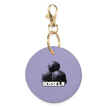 Bosseln | 3 Bossel Kugeln | Boßeln - Runder Schlüsselanhänger - Lavendel - Vorne