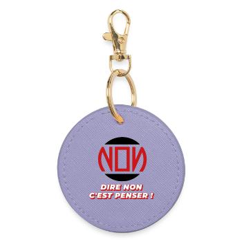 Dire non - Porte-clés rond - lavande - Devant