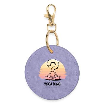 Roi du yoga ? - Porte-clés rond - lavande - Devant