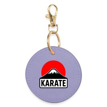 Fuji-San - Round Keyring - lavender - Front