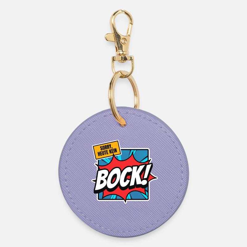 Sorry, no desire today! - Round Keyring - lavender