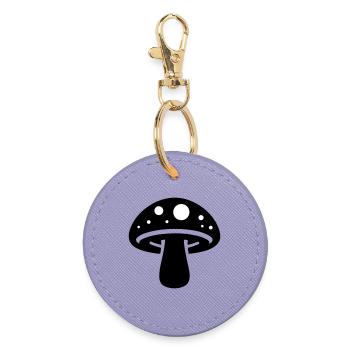 Pilz Symbol - Runder Schlüsselanhänger - Lavendel - Vorne