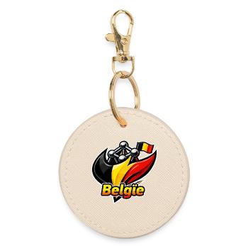 Logo de la Belgique - Porte-clés rond - huître - Devant