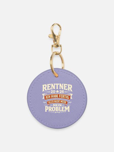 Rentner 2026 Geschenk Für Ihn Sie - Runder Schlüsselanhänger - Lavendel